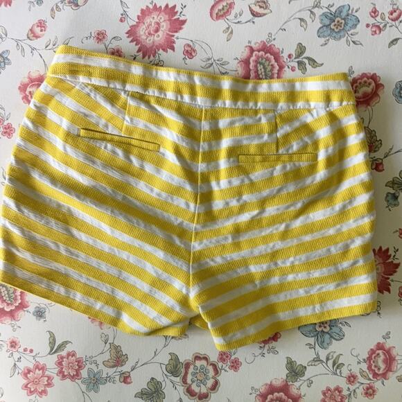 J. Crew Yellow & White Striped Shorts, Size 2 - Picture 3 of 6